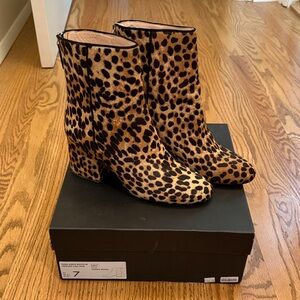 J. Crew Sadie Leopard Print Ankle Boots